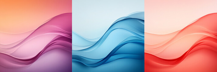 Wall Mural - Abstract wavy background with a vibrant color scheme.