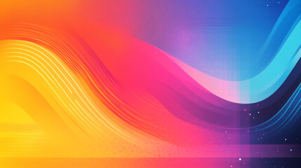 Poster - Abstract background with colorful waves.