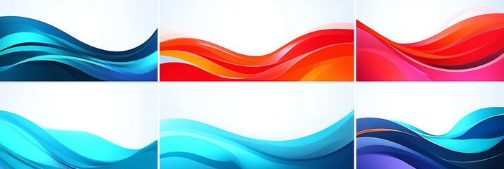 Sticker - Abstract colorful wave background design.