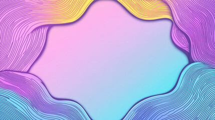 Poster - Abstract background with colorful wavy lines