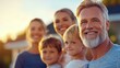 © Space Priest - A family of five, including a man with a beard, are smiling