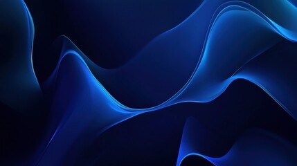 Canvas Print - Abstract Blue Waves