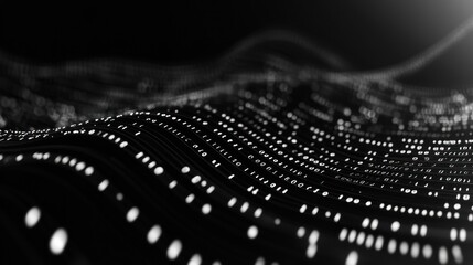 Abstract Binary Code Wave