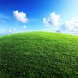 © Creative Stock Ai - view of green grass and blue sky, nature and environment