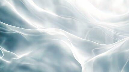 Wall Mural - Ethereal White Flowing Fabric Background