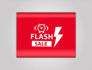 red flat sale web banner for flash sale  banner and poster