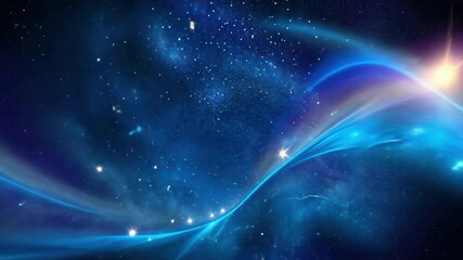 A Cosmic Symphony of Light and Motion Celestial Dance in a Night Sky