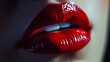 © IMAGINIAC - Close-up of Red Lips with Glitter