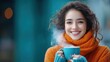 © missisya - Happy Woman Enjoying Hot Drink in Winter