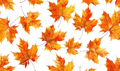 Seamless pattern with autumn maple leaves.