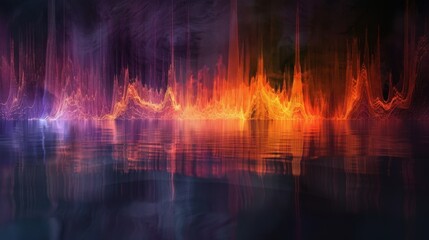 Poster - Vibrant Waves of Sound and Color Reflection