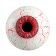 © bajita111122 - A spooky eyeball clipart, Halloween prop, 3D illustration, realistic detail, white and red, isolated on white background