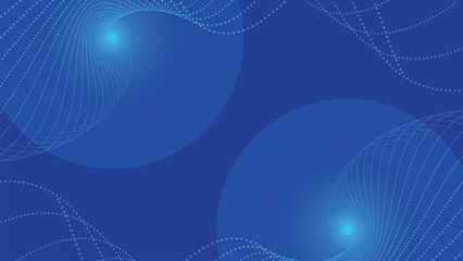 Wall Mural - dark blue background with wave flowing particles. futuristic and technology particles mesh backgroun