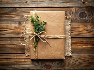 Rustic wooden invitation template with twine and a vintage-inspired mock-up design, perfect for weddings, parties, or special events, with a natural and earthy ambiance.