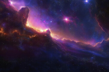a galaxy inspired background with deep purples blues