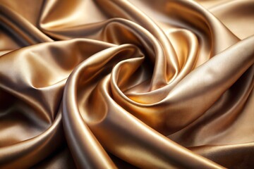 Canvas Print - luxurious shiny golden fabric with draping texture