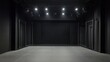 © paryati - Close up view of empty theater stage, white sketch image, black background. Ai generated image