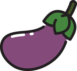 Poster - Eggplant line icon