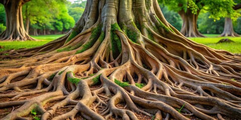 Big tree root with intricate patterns and textures, nature, roots, tree, earth, background, natural, close-up, botany