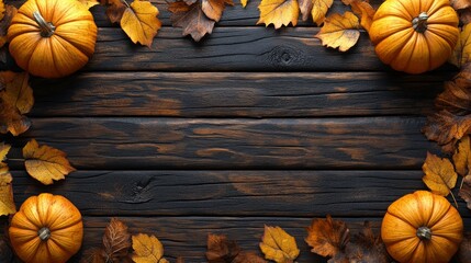 Wall Mural - thanksgiving pumpkin background