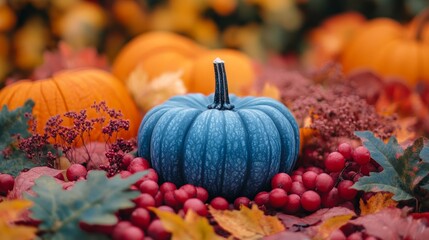 Wall Mural - thanksgiving pumpkin background