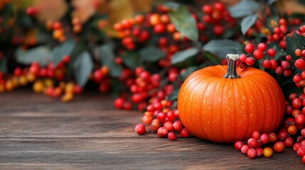 Wall Mural - thanksgiving pumpkin background
