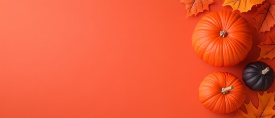 Wall Mural - thanksgiving pumpkin background