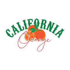 california orange t-shirt printed design, orange logo, california orange vector t-shirt, orange vect