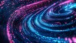 © FarhaStock - Abstract Swirling Neon Lights Background Pink Blue Futuristic Digital Pattern