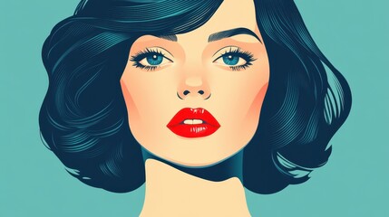 Poster - Stunning vector illustration of a woman, showcasing elegance with a clean background perfect for various designs.