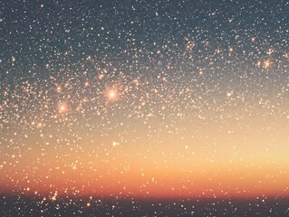 Poster - Golden Glitter Scattered Against a Sunset Sky