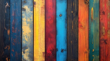 Colorful Wooden Plank Background