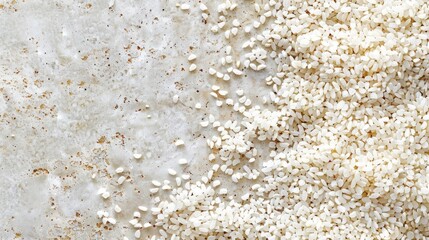 Wall Mural - Background full of rice. Product photography. Rice background.