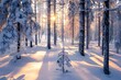 © christmas - winter forest in winter