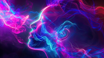 colorful neon abstract 4k art