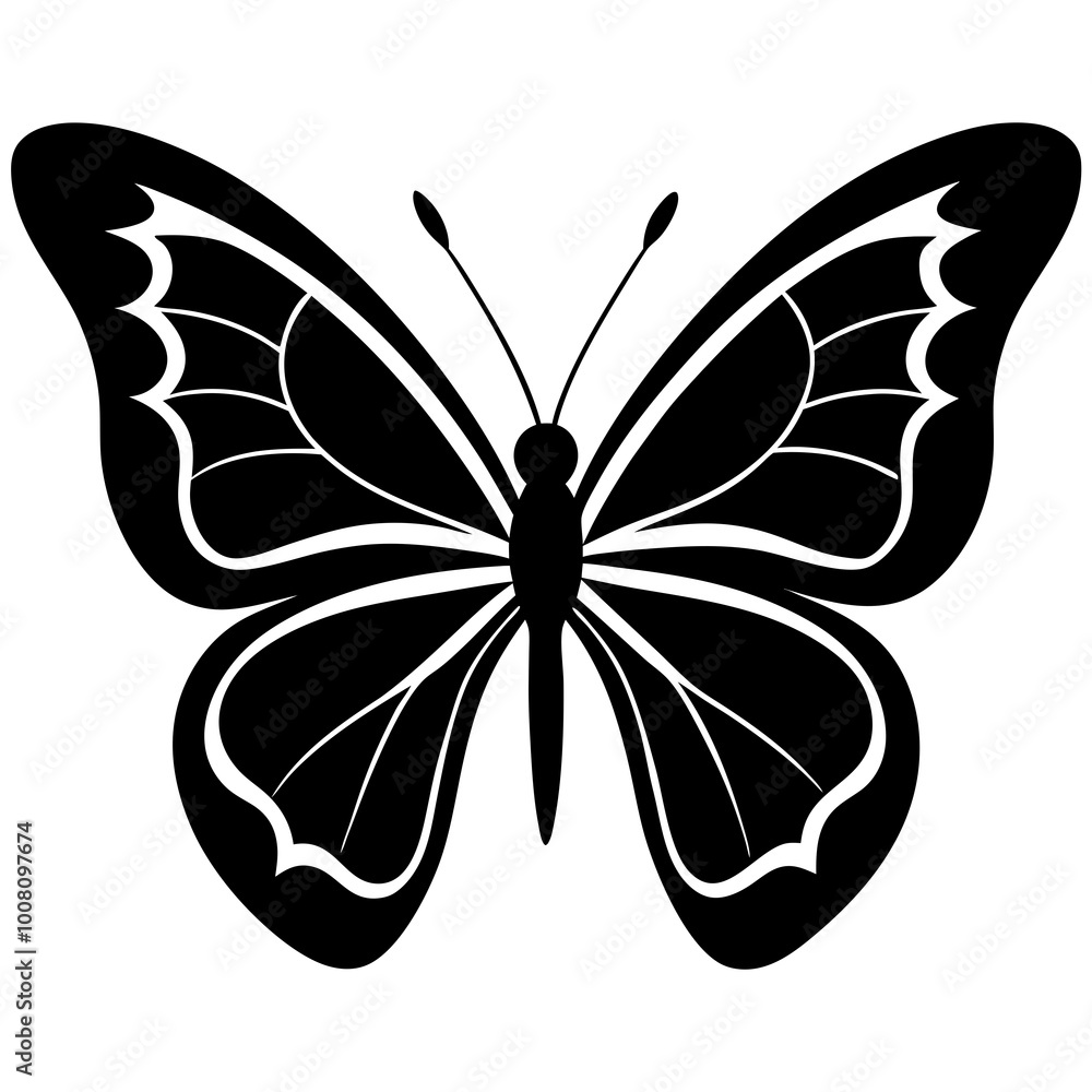 05 Versatile butterfly silhouette vector for printable designs