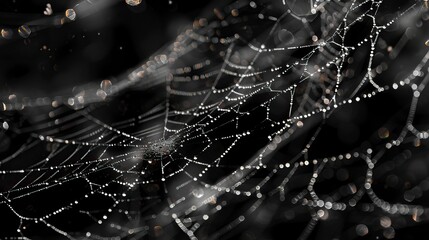 Set of spider webs, Halloween elements, Happy Halloween