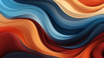 Abstract Fluid Multicolor Background with Dynamic Brown and Yellow Swirls