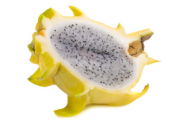 Poster - Fresh Yellow dragon fruit isolated on a white background