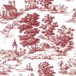 © Thaweechai - Classic Toile de Jouy Seamless Pattern in Red