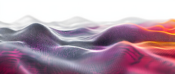 Abstract digital background. Network connection structure. Big data. Futuristic abstract wave. 3D rendering.