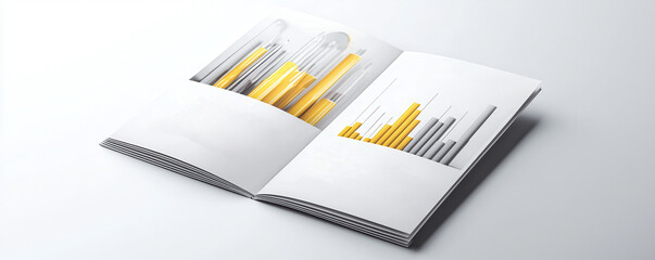 Sticker - Open Book with Data Charts.