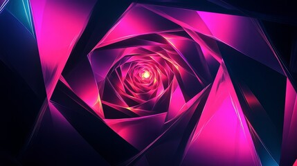 Wall Mural - a graphic design artwork featuring an abstract illusion of a spiral created with geometric shapes, i