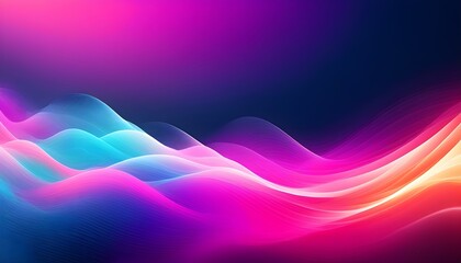 Wall Mural - Dreamy iridescent rainbow wave in motion, colorful abstract background for banners, wallpapers, and cover designs