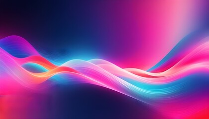 Wall Mural - Dreamy iridescent rainbow wave in motion, colorful abstract background for banners, wallpapers, and cover designs