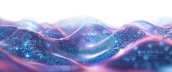 Abstract digital background. Network connection structure. Big data. Futuristic abstract wave. 3D rendering.