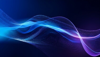 Fototapete - Futuristic point wave. Abstract background with a dynamic wave. Connecting background. Abstract wave Big data technology 3d rendering. Futuristic data stream vector background.