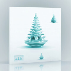 Poster - Abstract Christmas Tree Design