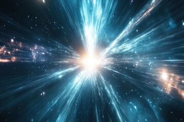 Wall Mural - sparkling cosmic explosion in deep space