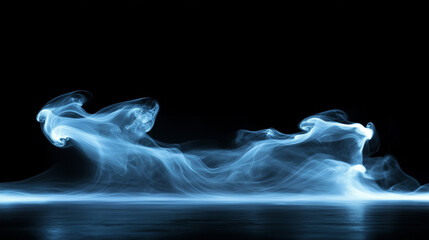 Wall Mural - mystical mist. swirling smoke in dark and light symphony. fluid fantasia. abstract dance of fog and 